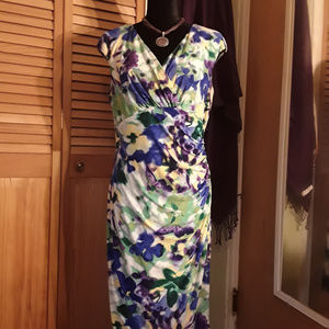 Multi-colored, faux wrap